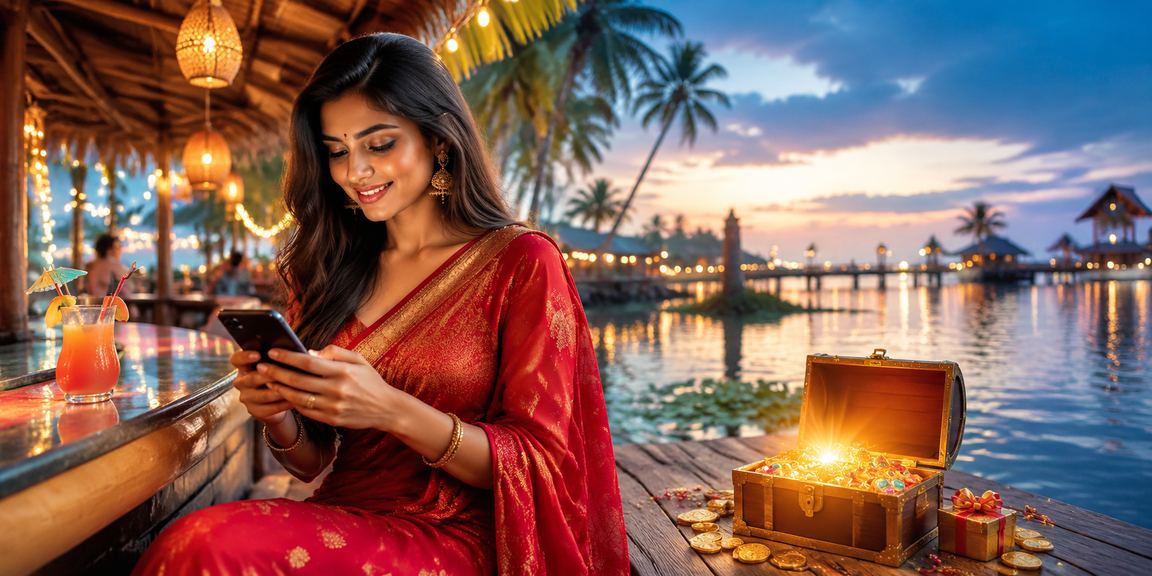 রংপুরে শাড়ি পরা নারী মোবাইল ক্যাসিনো উপভোগ করছেন